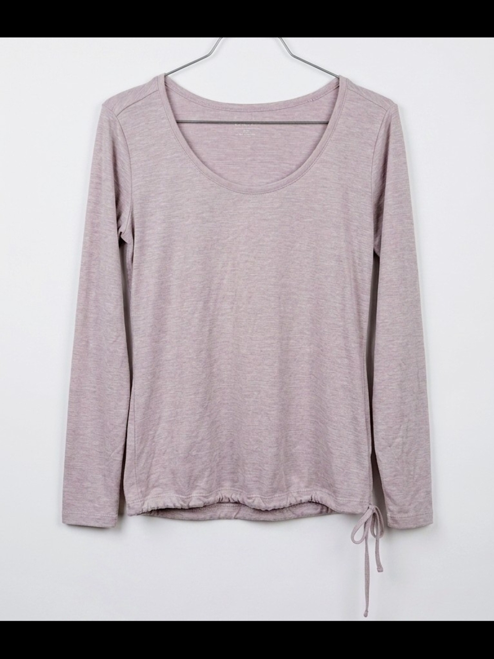 Columbia Heather Mauve Drawstring Cinched Hem Long Sleeve Top - XS
